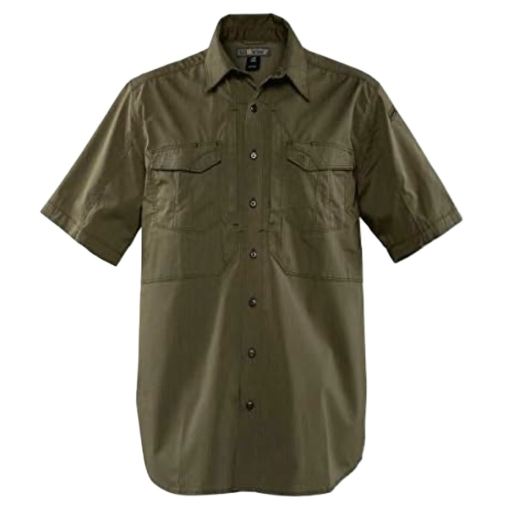 5.11 TACTICAL • Olive Taclite Pro Short Sleeve Button Down Shirt